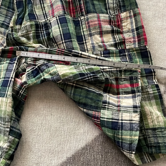 Red Camel Madras Plaid Bermuda Shirts Size 34, 100% Cotton, Vintage Quality Sewn - Picture 12 of 16